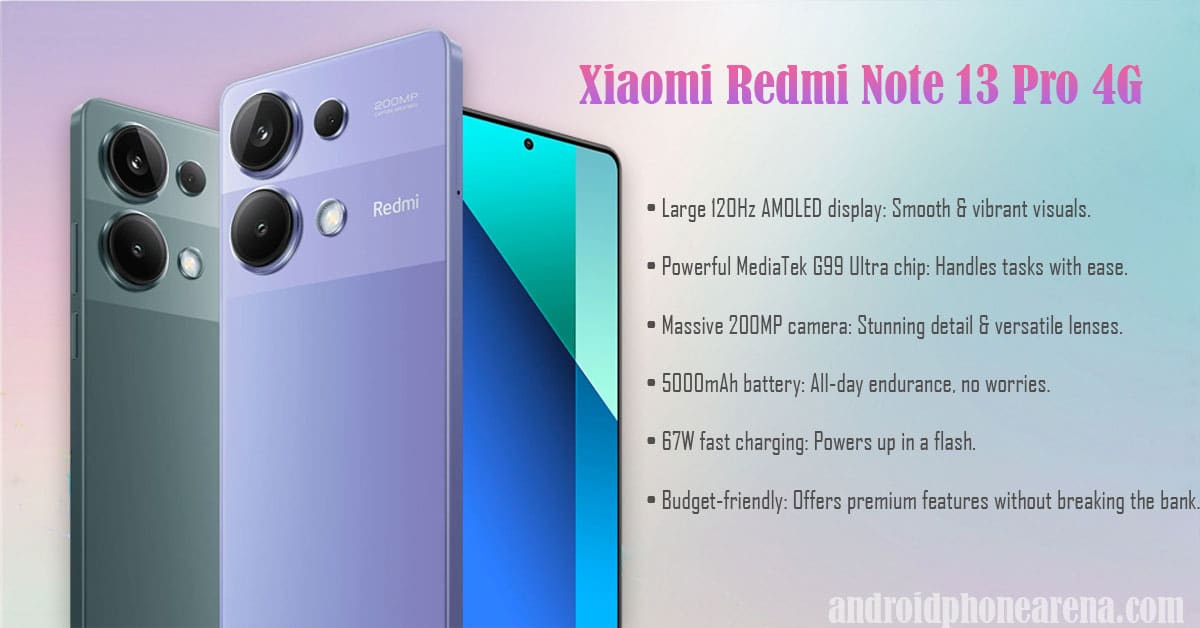 5 Reasons Why the Xiaomi Redmi Note 13 Pro 4G Should Be Your Next Phone !!